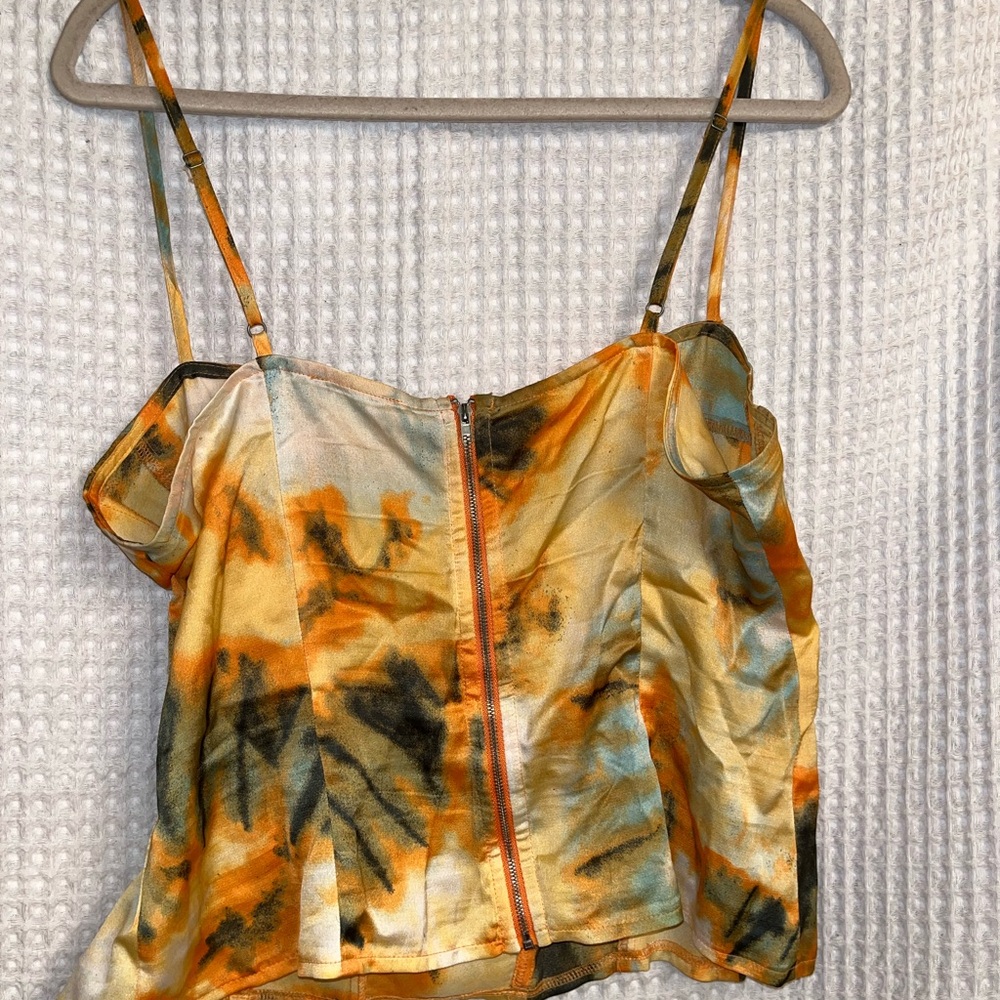 Tie-Dye Spaghetti Strap Corset Top - Picture 3 of 3